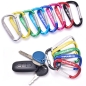 Preview: 2x Karabinerhaken 6,7cm Schnapphaken Schnappkarabiner + 2x Draht-Schlüsselring Schlüsselanhänger