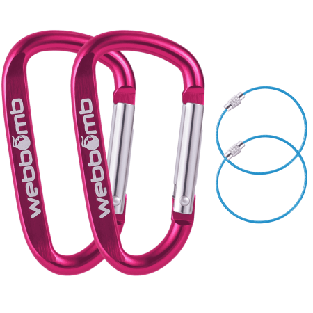 2x Karabinerhaken 6,7cm Schnapphaken Schnappkarabiner + 2x Draht-Schlüsselring Schlüsselanhänger