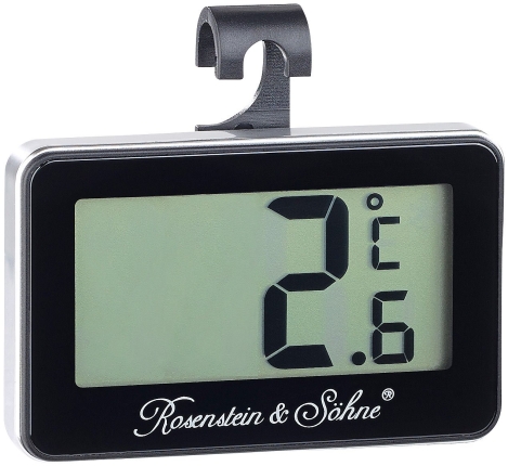 Preview: Rosenstein & Söhne Tiefkühlthermometer: Digitales Gefrier- & Kühlschrankthermometer (Digitale Thermometer, Thermometer Auto, Kühlschrank Gefrierschrank)