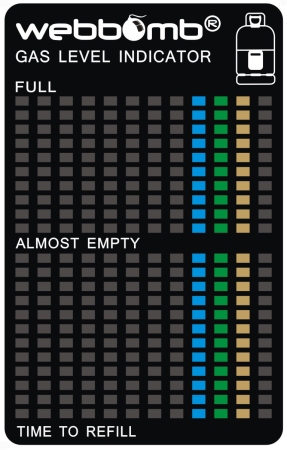 Preview: GASSTAND ANZEIGER für Gas Grill Flaschen (Propan)
