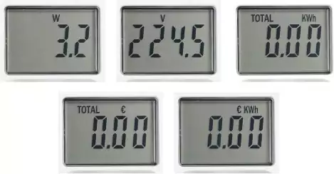 Energiekosten-Messgerät Digitaler Energiekostenmesser & Stromverbrauchs-Zähler bis 3.680 W Strommesser