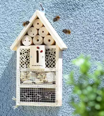 Bausatz Insektenhaus Bienen Insekten Hotel Nisthilfe Nistkasten Schutz für Marienkäfer Schmetterlinge Nützlinge