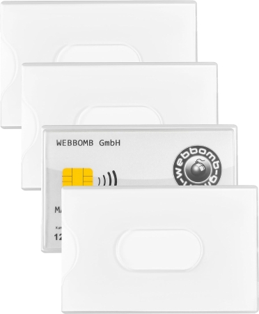 Preview: Ausweishülle Kartenhülle mit Daumenausschub für Ausweise Bankkarten Personalausweis EC Karten