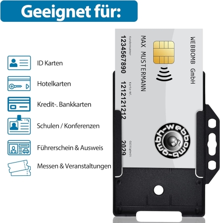 Preview: Ausweishalter für Büroausweise, Presseausweise und Zugangskarten