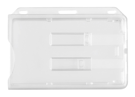 Preview: Sorgen Sie für mehr Ordnung und Sicherheit – transparente Ausweishüllen/Kartenhalter mit Schiebern und Clips für Büroausweise und mehr