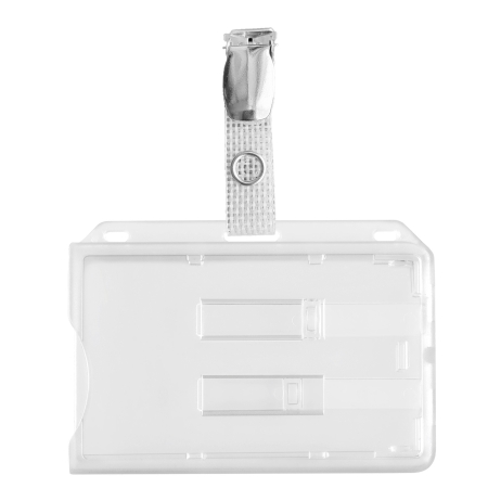 Preview: Behalten Sie den Überblick über Ausweise und Karten mit unseren transparenten Hüllen und praktischen Clips im 5er-Pack