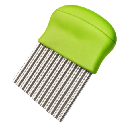 Grüner Wellenschneider mit Edelstahlklinge – Wellenmesser für Gemüse
