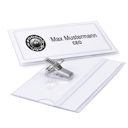 Preview: 50 Stück Ausweishalter Namensschild-Halter Betriebsausweis Dienstausweis Halter Namensschilder mit Clip + Nadel Preview: 50 Stück Ausweishalter Namensschild-Halter Betriebsausweis Dienstausweis Halter Namensschilder mit Clip + Nadel