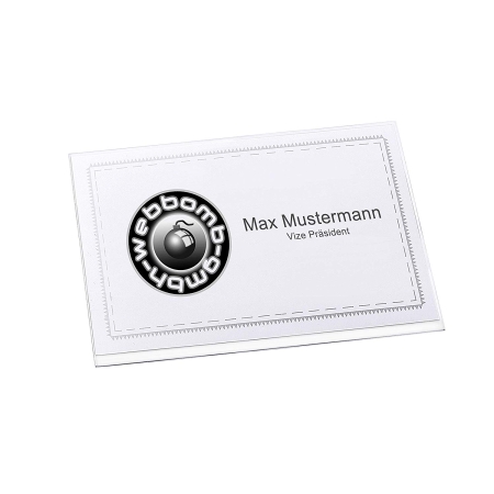 Preview: 10 Stück Ausweishalter Namensschild-Halter Betriebsausweis Dienstausweis Halter Namensschilder mit Clip + Nadel