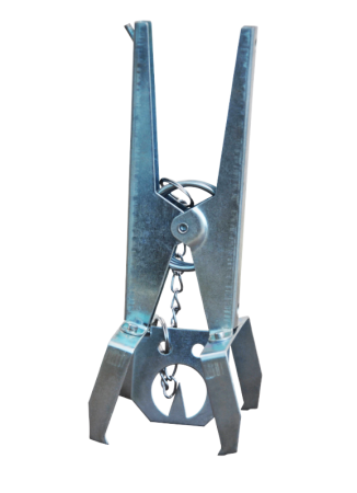 Preview: 2x Wühlmausfalle Zangenfalle mit festgekettetem Köderplättchen