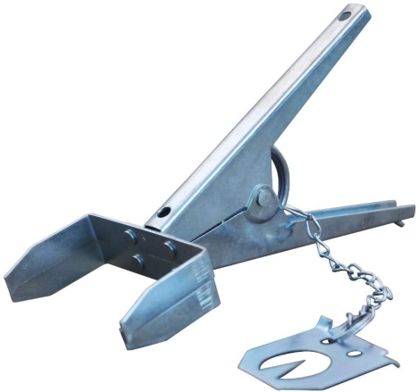 Preview: 2x Wühlmausfalle Zangenfalle mit festgekettetem Köderplättchen