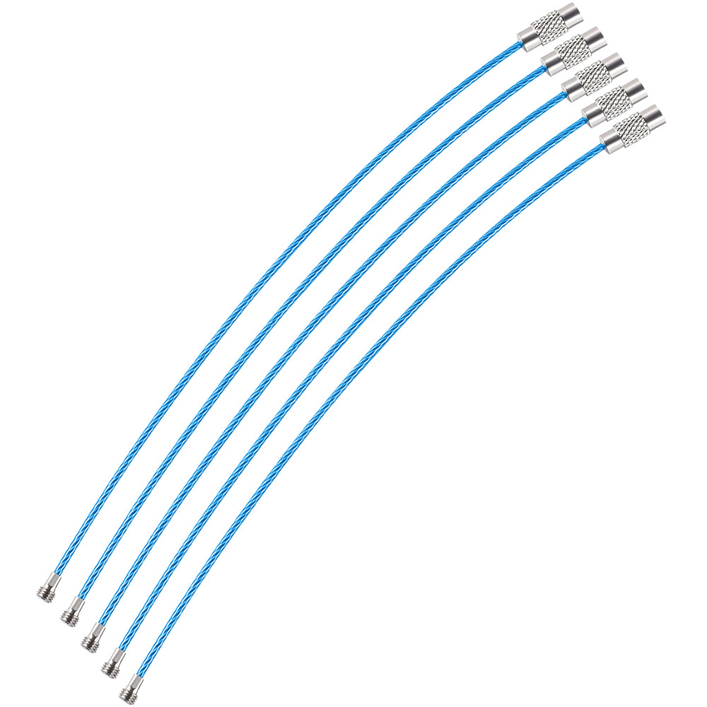 5 Schlüsselringe blau