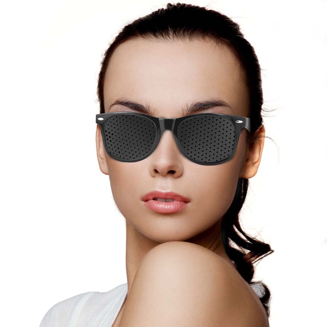 Loch Brille Rasterbrille Augentrainer Modell R