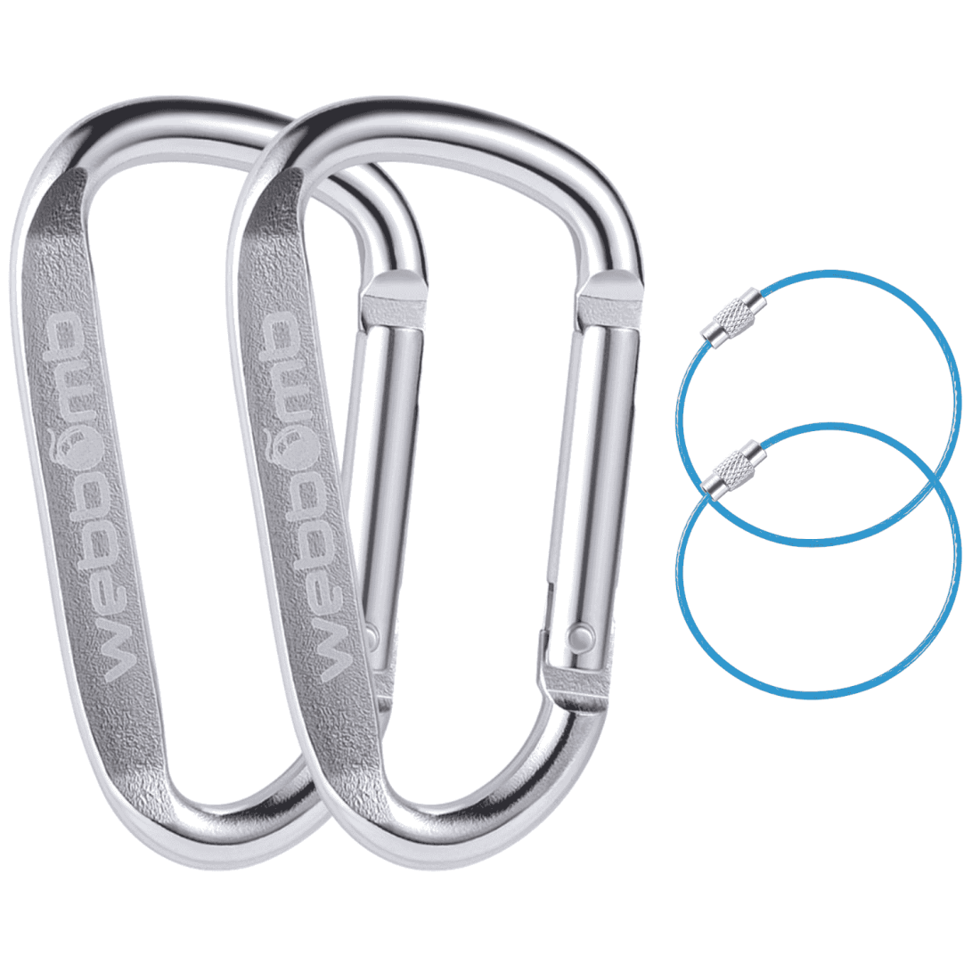 WEBBOMB Hooks Karabiner in Silber