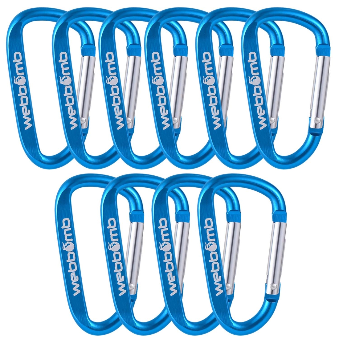 10x WEBBOMB Karabinerhaken 6,7cm mit Schnappverschluss Schnappkarabiner 10x WEBBOMB Karabinerhaken 6,7cm mit Schnappverschluss Schnappkarabiner