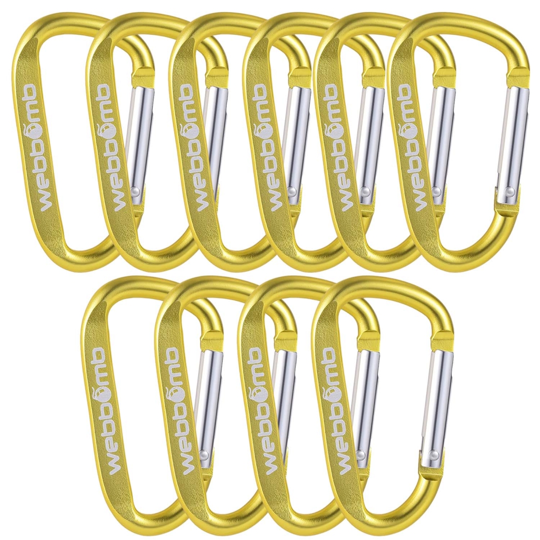 10x WEBBOMB Karabinerhaken 6,7cm mit Schnappverschluss Schnappkarabiner 10x WEBBOMB Karabinerhaken 6,7cm mit Schnappverschluss Schnappkarabiner