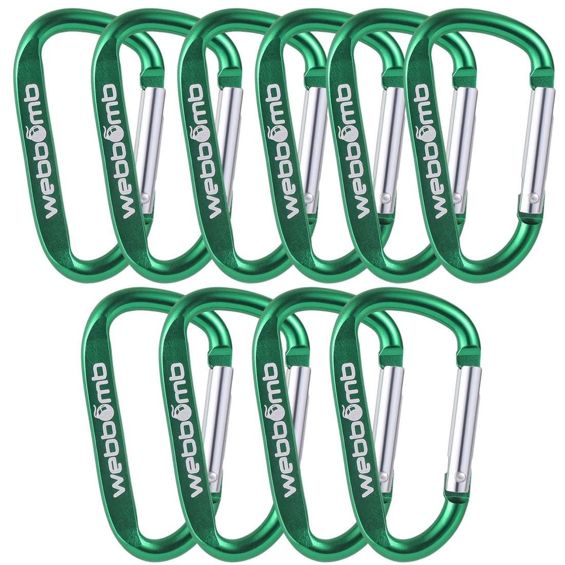 10x WEBBOMB Karabinerhaken 6,7cm mit Schnappverschluss Schnappkarabiner 10x WEBBOMB Karabinerhaken 6,7cm mit Schnappverschluss Schnappkarabiner