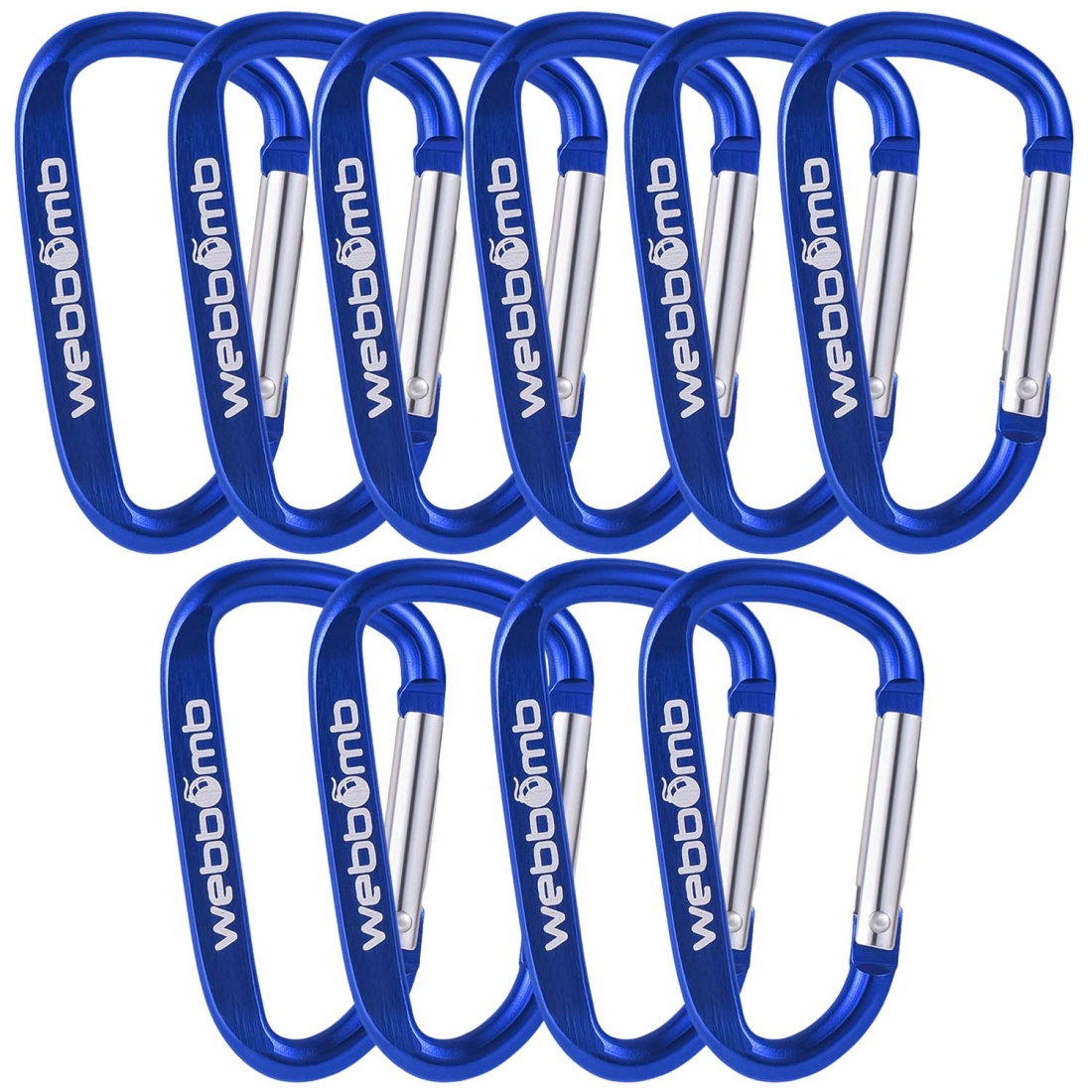 10x WEBBOMB Karabinerhaken 6,7cm mit Schnappverschluss Schnappkarabiner 10x WEBBOMB Karabinerhaken 6,7cm mit Schnappverschluss Schnappkarabiner