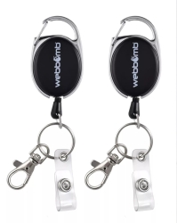 2x Schlüsselanhänger ausziehbar 70 cm Ausweis Schlüssel Jojo + Clip Kartenhalter