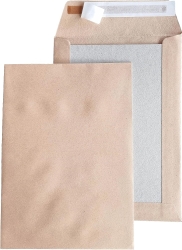 20 Versandtaschen C5 Umschläge mit Papprückwand braun Papprückwandtaschen für A5 haftklebend (Haftklebeverschluss mit Abdeckstreifen)