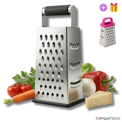 ELEGANCIO 4in1 Edelstahl Vierkantreibe mit rutschhemmendem Stand und ergonomischem Griff