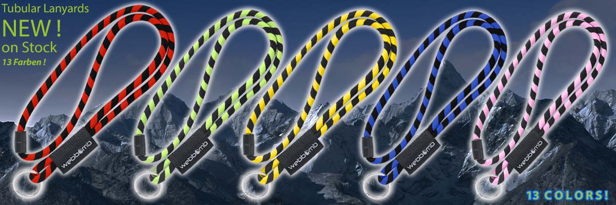 Tubular Lanyards in 13 trendigen Farben von WEBBOMB